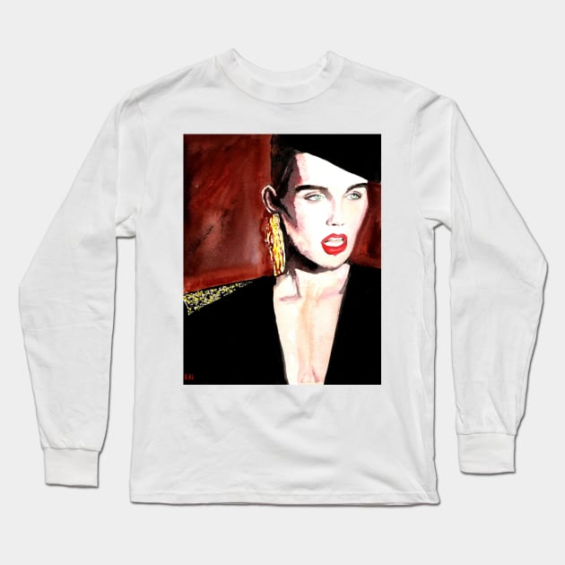 Makeup Long Sleeve T-Shirt by LauraGomez